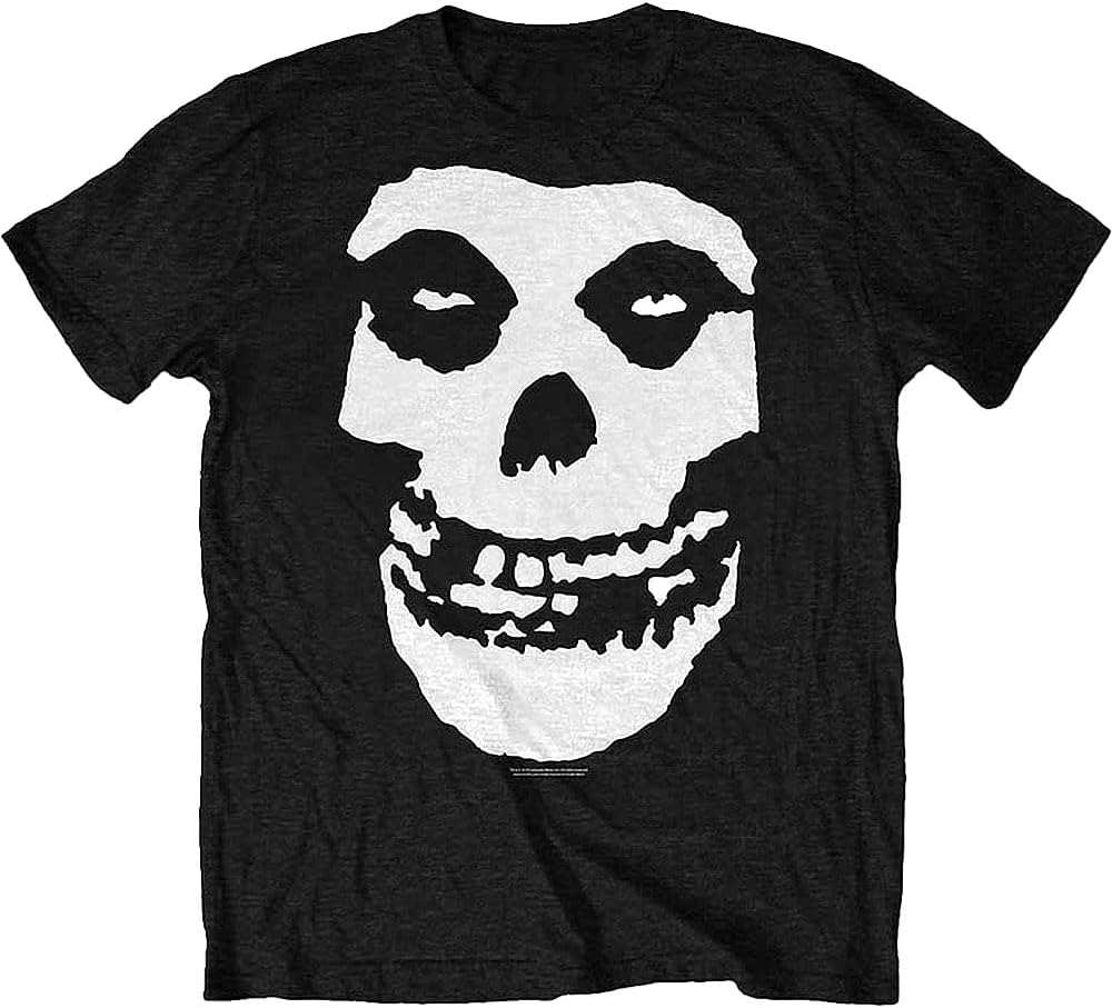 Misfits Мужская Классическая Череп Fiend (Назад Печать) Приталенная футболка черная S разноцветный