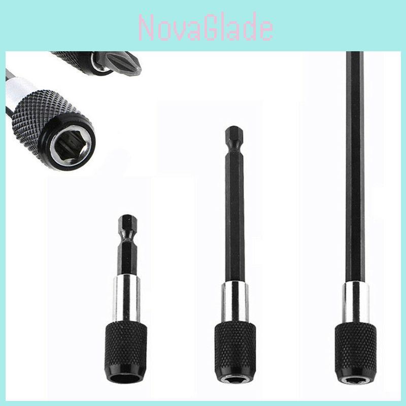 3pcs Set 1/4 Hex Shank Screw Driver Extension Bit Quick Release Holder Tool Durable Magnetic Design For Versatile Applications