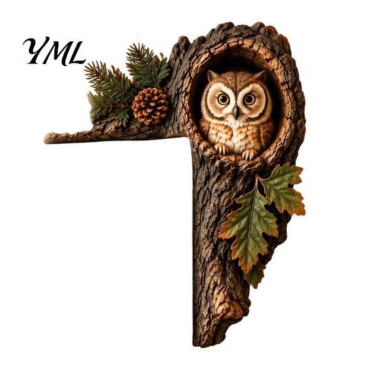 Yaratıcı Kapı Girişi Sanat Eseri Sincap Ağaç Kovuğu Kapı Üstü, Orman Hayvanı Çerçeve Dekorasyonu, 3D Ahşap Dekoratif Köşe İşareti Çiftlik Evi İçin Sevimli