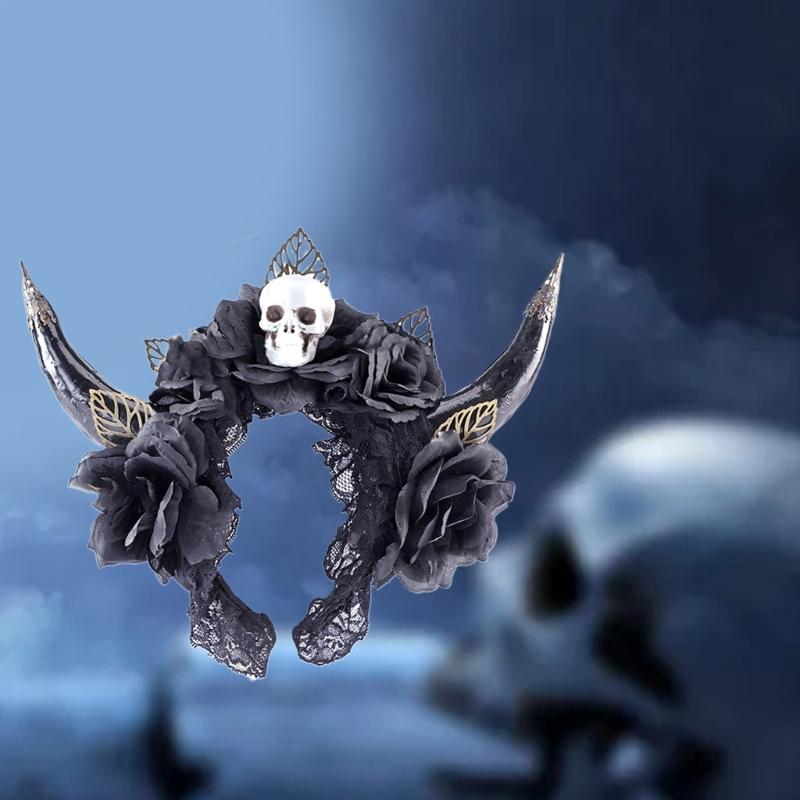 Retro Sheep Horns Hair Hoops Evil Accessories Halloween Cosplay Costume Party