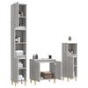 VidaXL Ensemble de meubles de salle de bain 3 pcs Sonoma gris 3185587