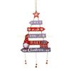 Tiered Christmas Door Sign Rustic Wall Pendant Xmas Tree Decor Hanging Welcome Board  Classroom