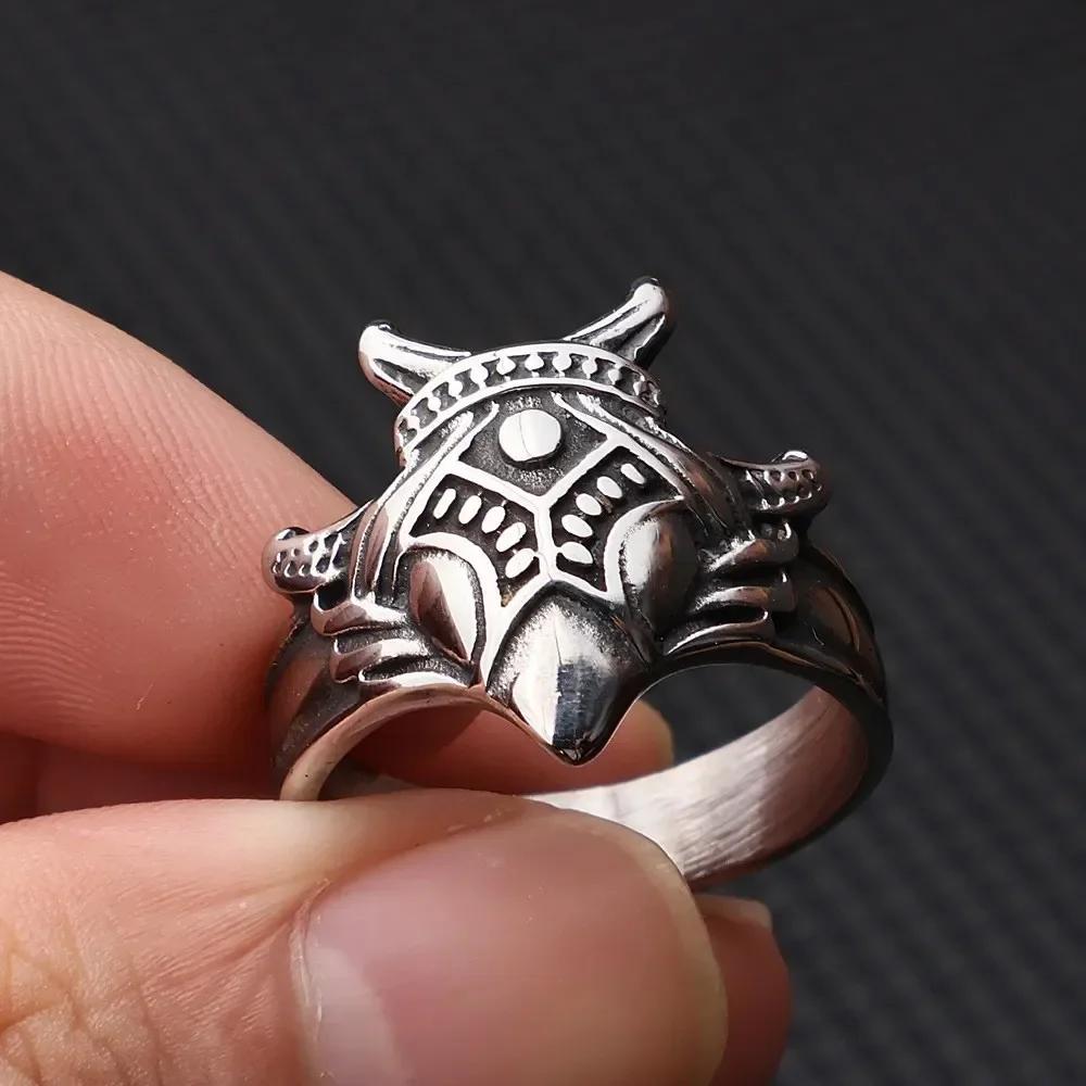 

Vintage Viking Trinity Ring for Men Stainless Steel Fashion Punk Charm Nordic Celtic Ring Biker Amulet Jewellery Wholesale 9 лимонно-жовтий колір