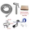 Stainless Steel Toilet Spray Gun Set with Pressurized Flush and Diverter