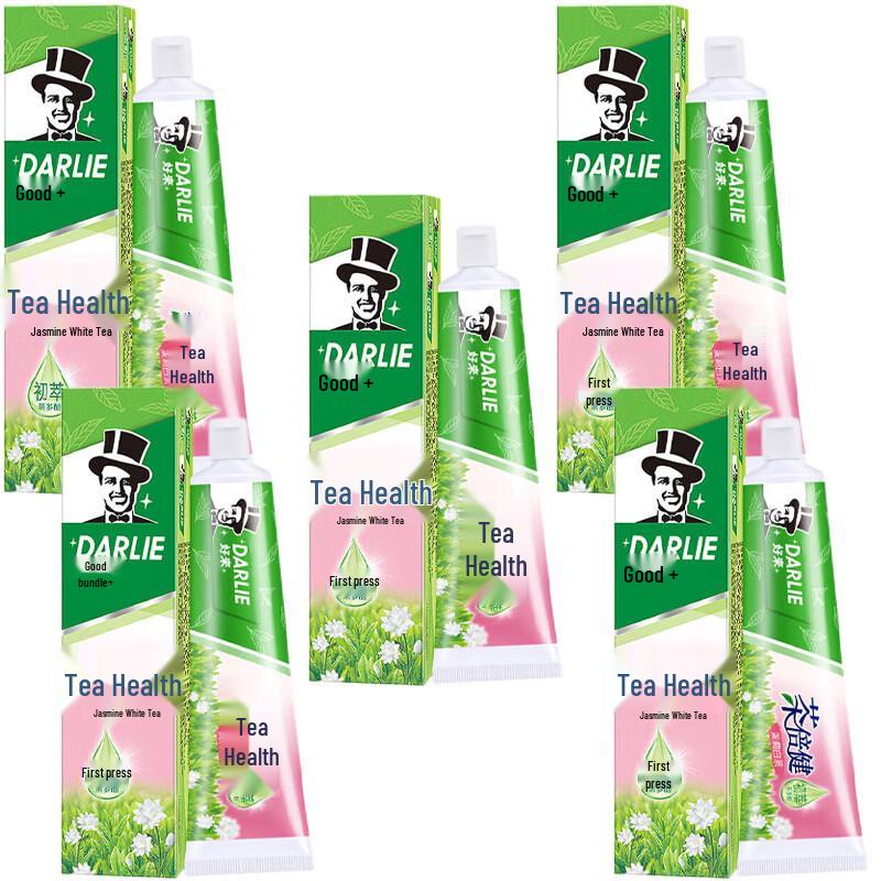 Hawley Tea Care Jasmine White Tea Toothpaste 5-Pack with Tissues