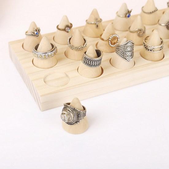 Ring Display Stand Modern Reusable Burr-free 6/12/24 Holder Jewelry Tray Commercial Use