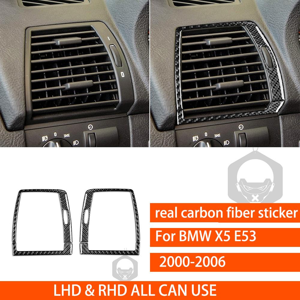 For BMW X5 E53 2000-2006 Center Dashboard Full Set Kit Trim Cover Tuning Real Carbon Fiber Sticker Car Interior Accessories
