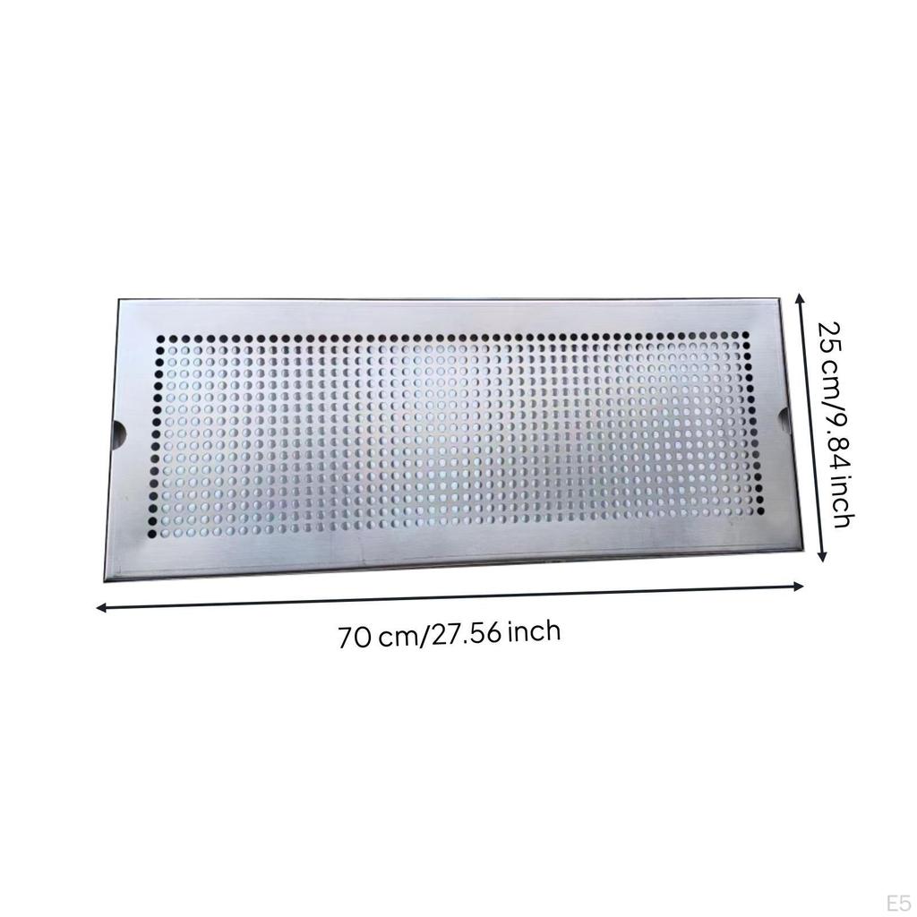 Stainless Steel Draining Tray Rectangular Spill Catcher Metal Pan Board for Prep