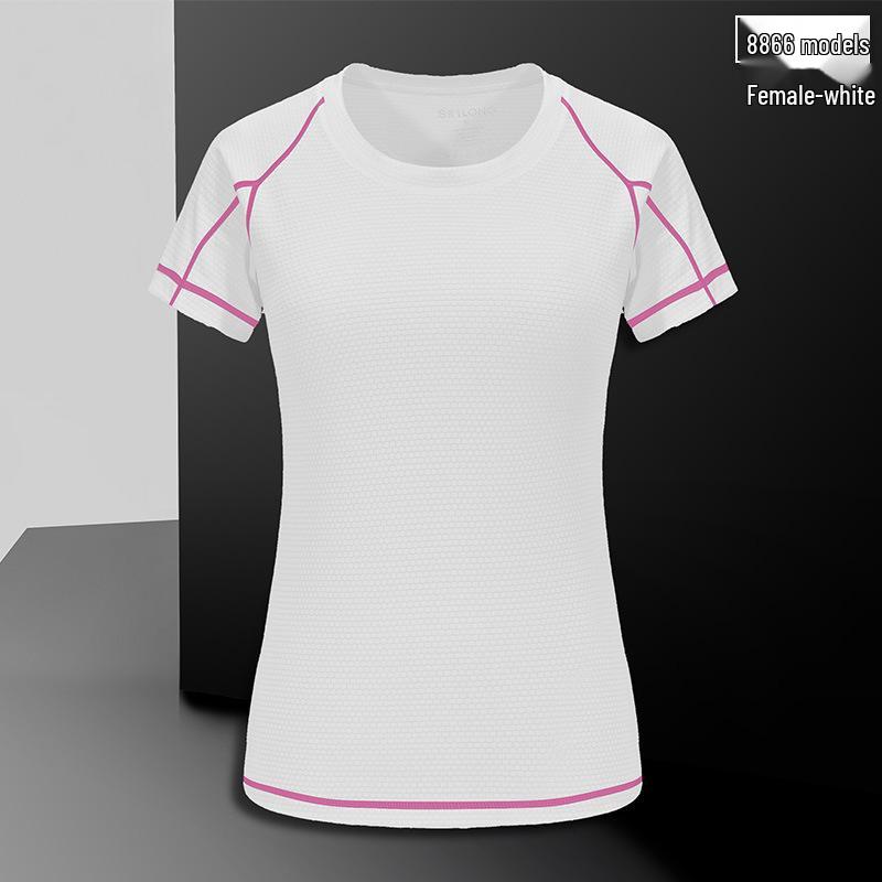 Zhi Duo Xing Schnelltrocknendes Eis Seide Gestreiftes T-Shirt, Kurzarm, Rundhals, für Paare, Frühjahrs-/Sommerkollektion 4XL black