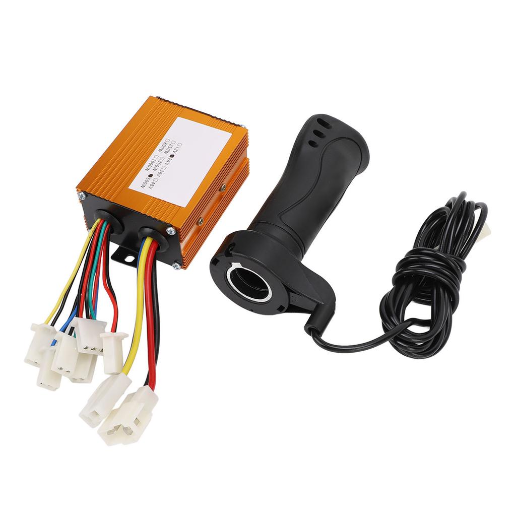 Motor Speed Controller Throttle Grip Set 24V 500W Brush Motor Control Box for Electric Bike Tricycle