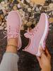 Autumn 2025 Women's Stylish Flyknit Sports Shoes: Comfortable, Plus Size Casual Sneakers