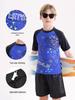 2025 Boys' Two-Piece Sun Protection Swim Set: Swimsuit & Trunks for Children and Teens