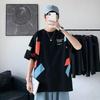 Hong Kong Style Men's Loose Short-Sleeved Harajuku Print T-shirt – Trendy, Versatile Casual Wear