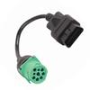 9-poliger Stecker auf 16-poliger OBD2 LKW Diagnose-Scanner Kabeladapter für Cummins Dieselmotor