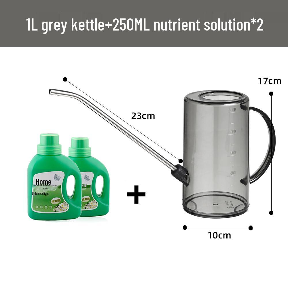 Arrosoir Transparent Grande Capacité en Acier Inoxydable avec Bec Long pour le Jardinage.