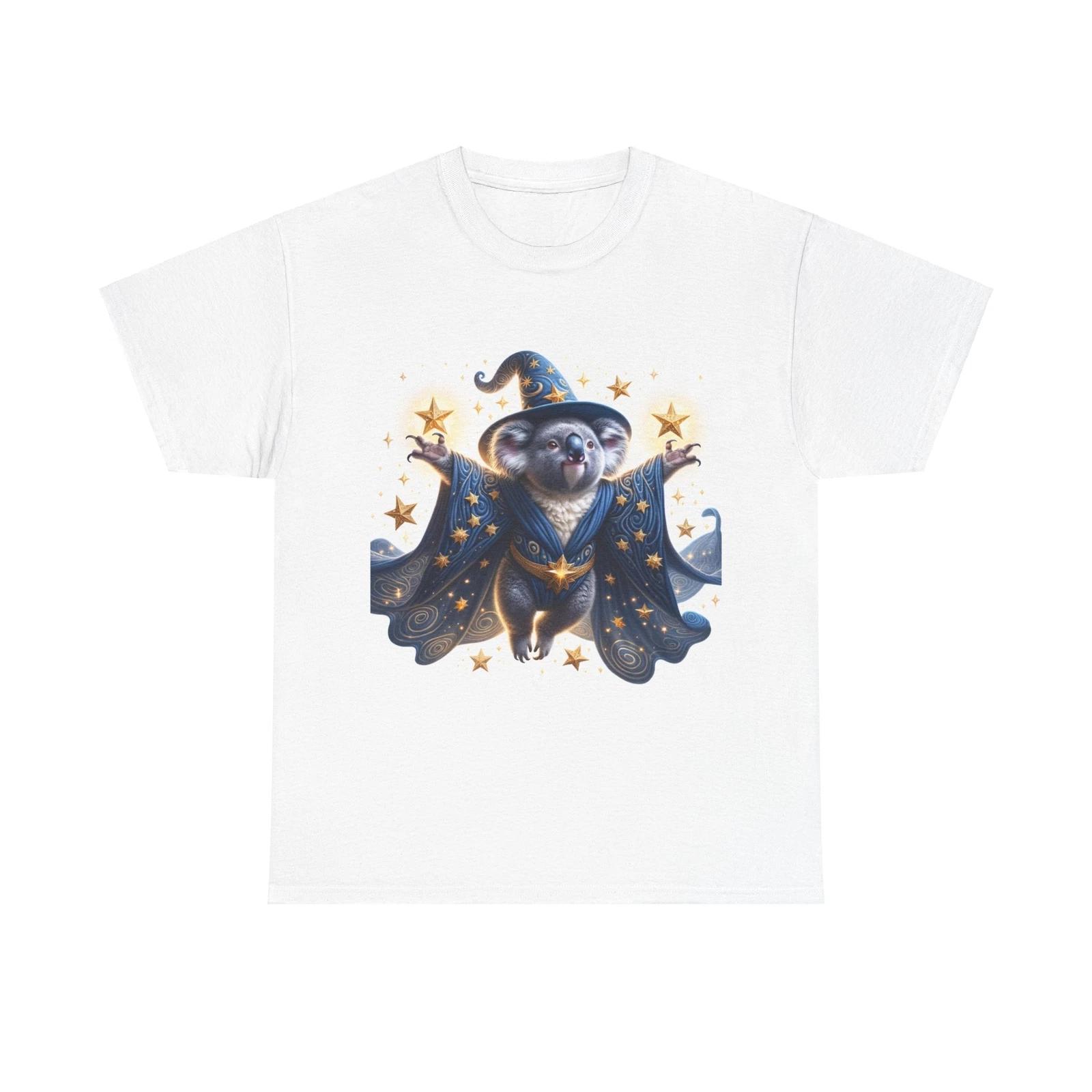 Unisex Adult T Shirt Koala Wizard Mid-Flight Enchanting Artwork XL