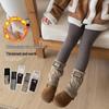Girls' Autumn/Winter Fleece-Lined Stripe Leggings - Thick, Warm Nine-Point Pants