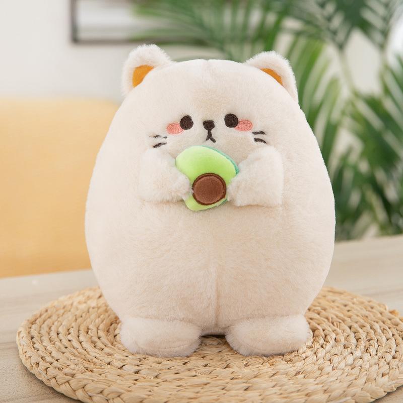 

New doll avocado doll turned into butter cat plush toy scratching machine doll throw pillow 25cm0.14kg