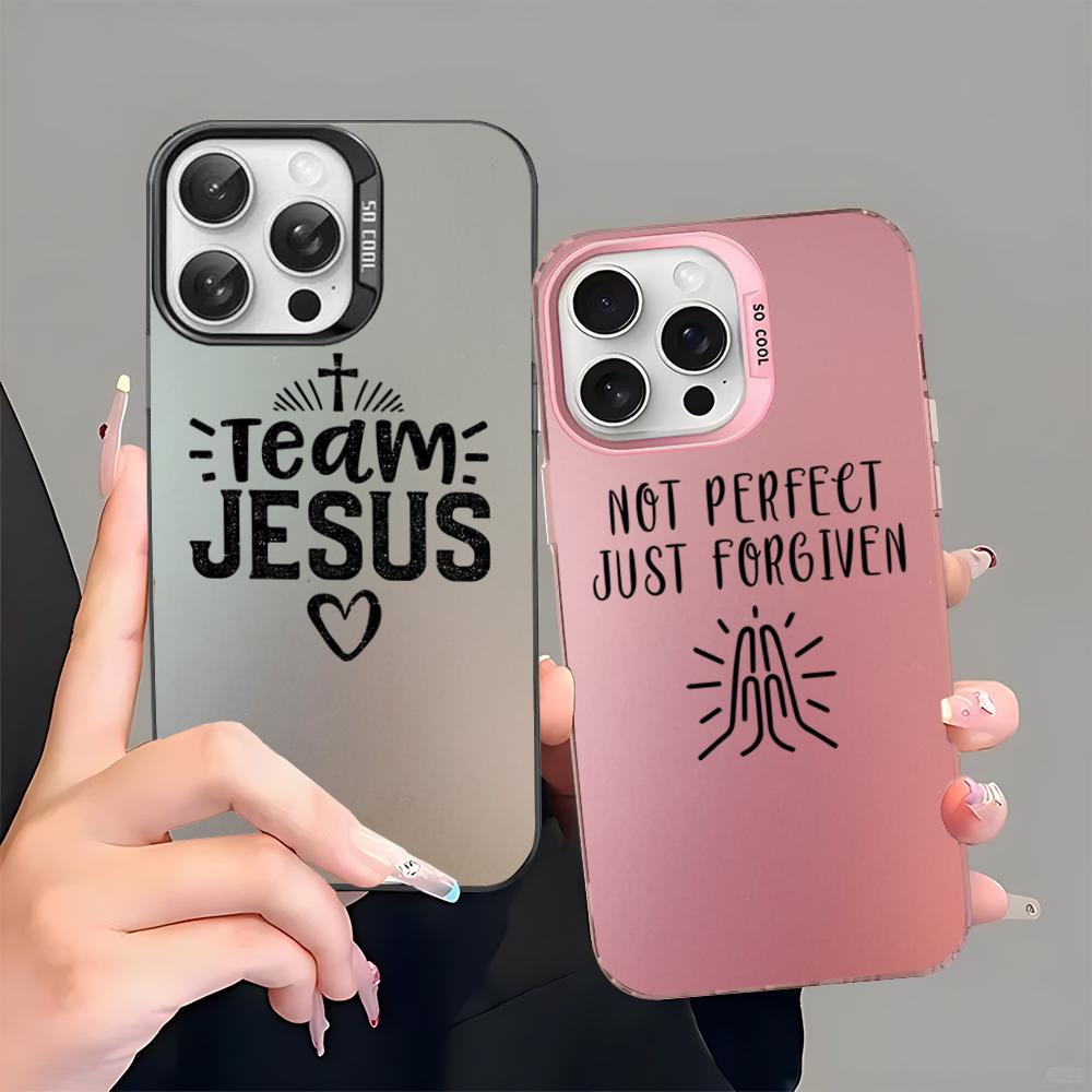 Faith Christian Religious Jesus Phone Case For iPhone 16 15 14 13 12 11 Pro Max X XR XSMAX 8 7 Plus Matte Shockproof Back Cover