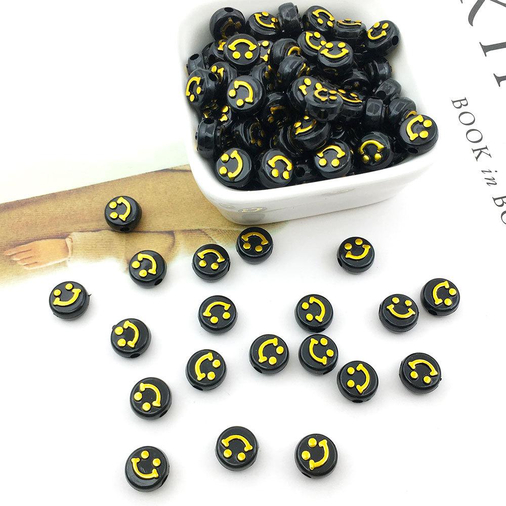 15-Compartment DIY Jewelry Kit: Colorful Smiley Face Acrylic Beads for Handmade Accessories