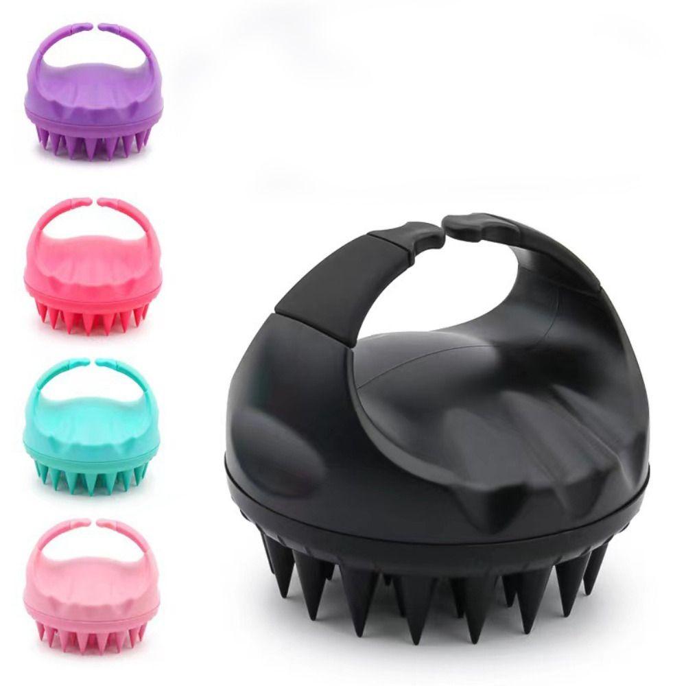 

Portable 8*9cm Soft Handheld Shampoo Brush Silicone Brush Comb Massage Brush