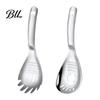 Non Slip Handle Cooking Spoon Stainless Steel Grinding Spoon, Multifunctional Kitchen Gadget, Garlic Ginger Heavy Duty Metal Utensil Mashing/Egg