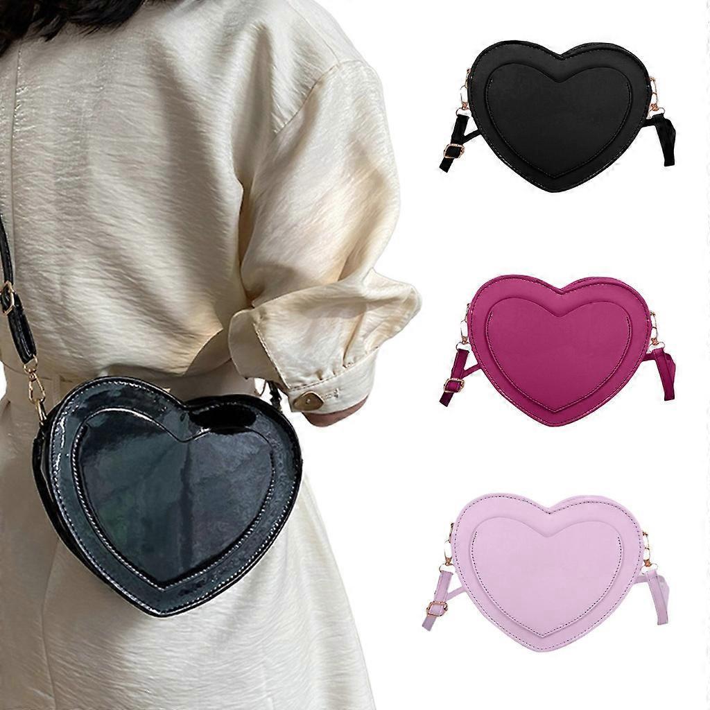 Cute Heart Shaped Handbag Multifunctional and Stylish Shoulder Bag for Everyday Use Perfect for Women Pink