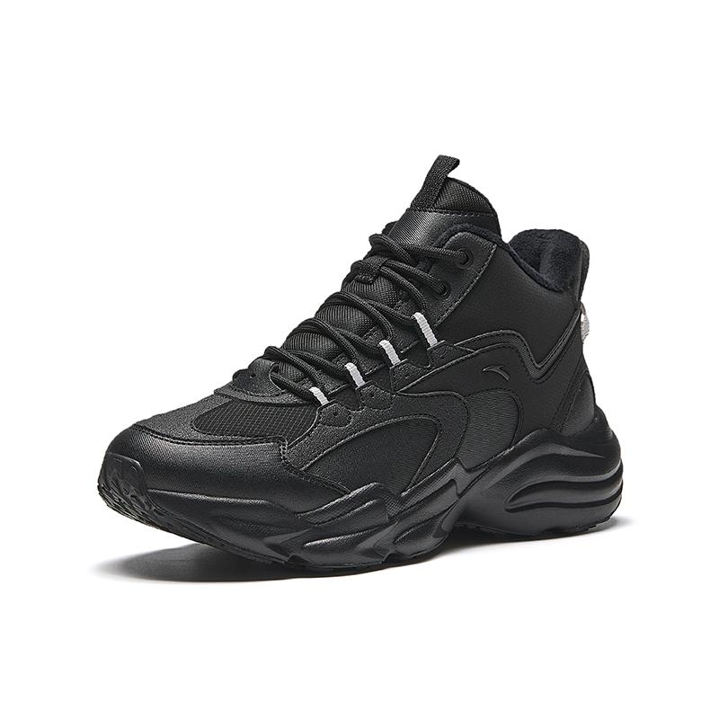 Anta Comfortable Versatile Warm Mid-Top Casual Shoes Women Casual Shoes Black 922448904-3