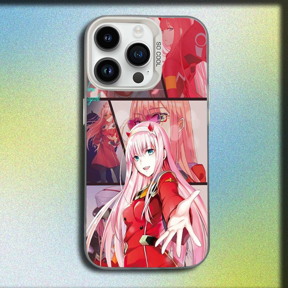 

D-Darling in the Franxx Zero Two Phone Case For iPhone 16,15,14,13,12,11,Mini,Pro,E,SE4,MAX White Candy Matte Shockproof Cover iPhone11PRO