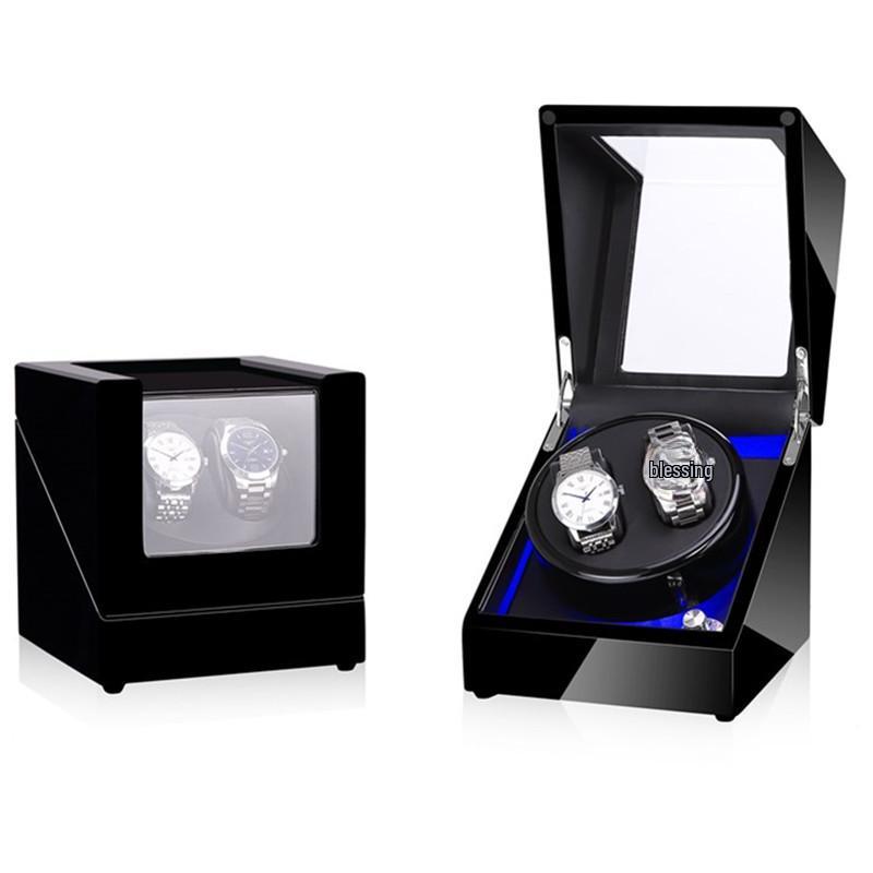Automatischer Uhrenbeweger und Aufbewahrungsbox für mechanische Uhren black