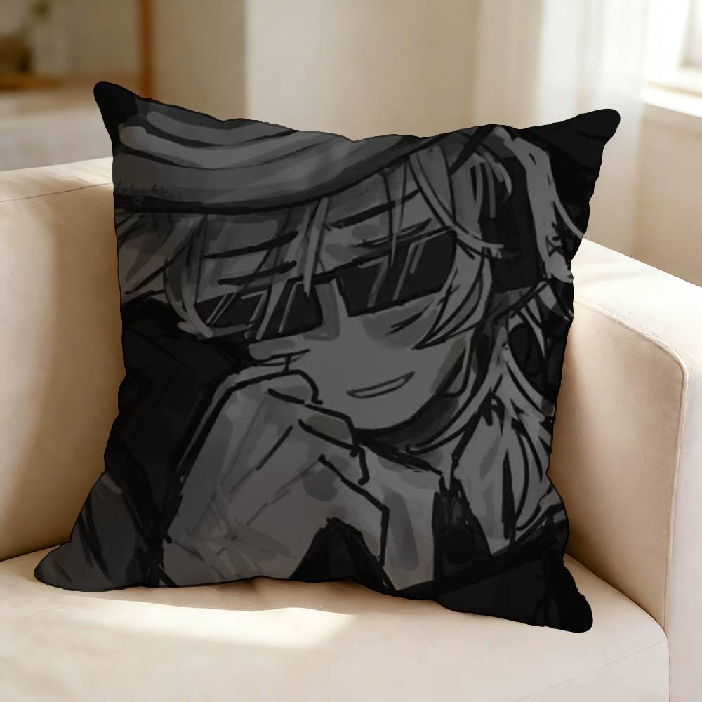 Multiplayer Horror Game FForsakenS CChance Pillow Case Square DoubleSided Sofa Cushion Cover Bedroom Bedside Pillow