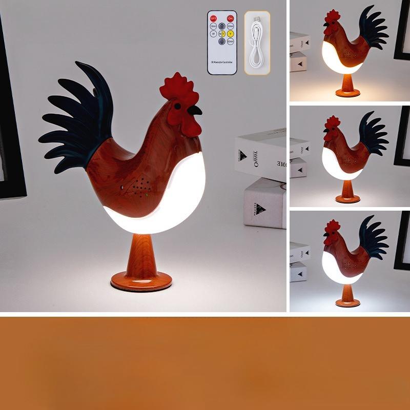1Pc Basic Bedside Creative USB Charging Rooster Ornament Decorative Night Light Aromatherapy Creative Gift Desk Lamp