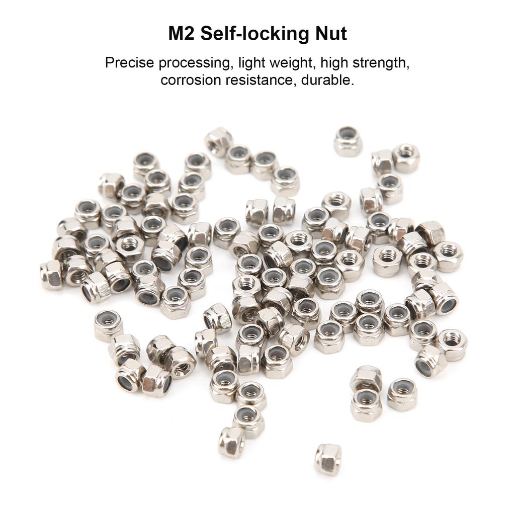 1Celsius24 M2 Locknut Metal Lock Nut Selflocking Nut with   Wrench for   Scx24  90081(Black )