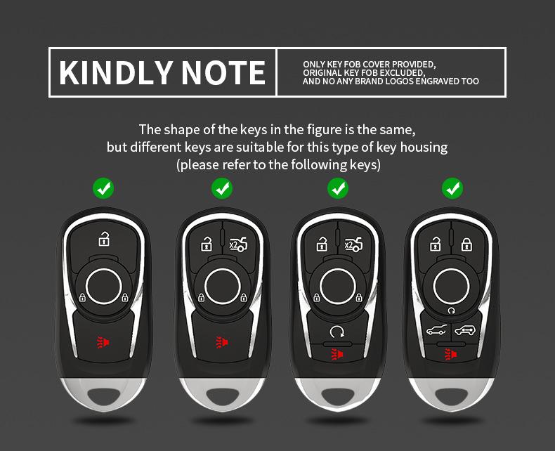 Buick Key Case: Fits New Excelle, Regal, Verano, GL86, Encore Models