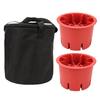 2 Pcs Trailer Jack Blocks Heavy Duty 208mm Height Stackable Jackstand Leveling Stabilizer Utility Bl