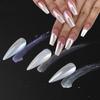 Pearl White Rubbing on Nail Art Glitter Dust Chrome Aurora Yellow Purple Manicure Decorations Mirror Mermaid Nail Powder Pigment