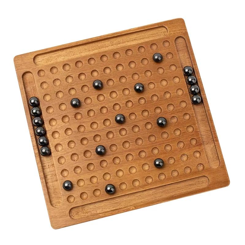 Eco-Friendly Indoor Wooden Magnetic Chess Game Board Foldable & for Classic Board Game Lovers коричневый