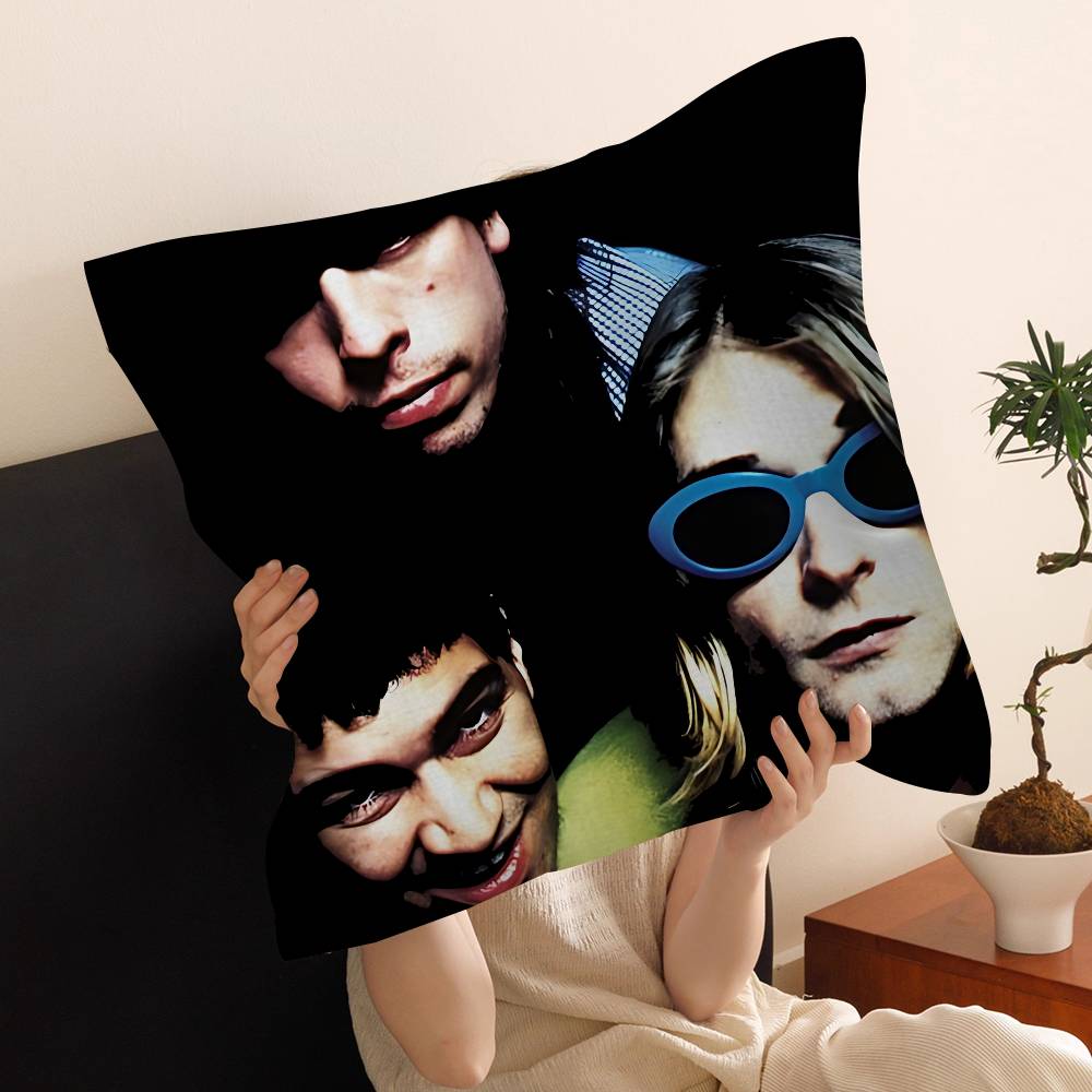 NNirvanas Band Personalized Pillow Cover Kids Bedroom Wild Party Decor Pillowcase Kid Birthday Shower Gift