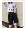 Women's High-Waisted Denim Shorts: Summer Solid Color, Trendy Design, Plus Size, Loose Fit, Straight Leg