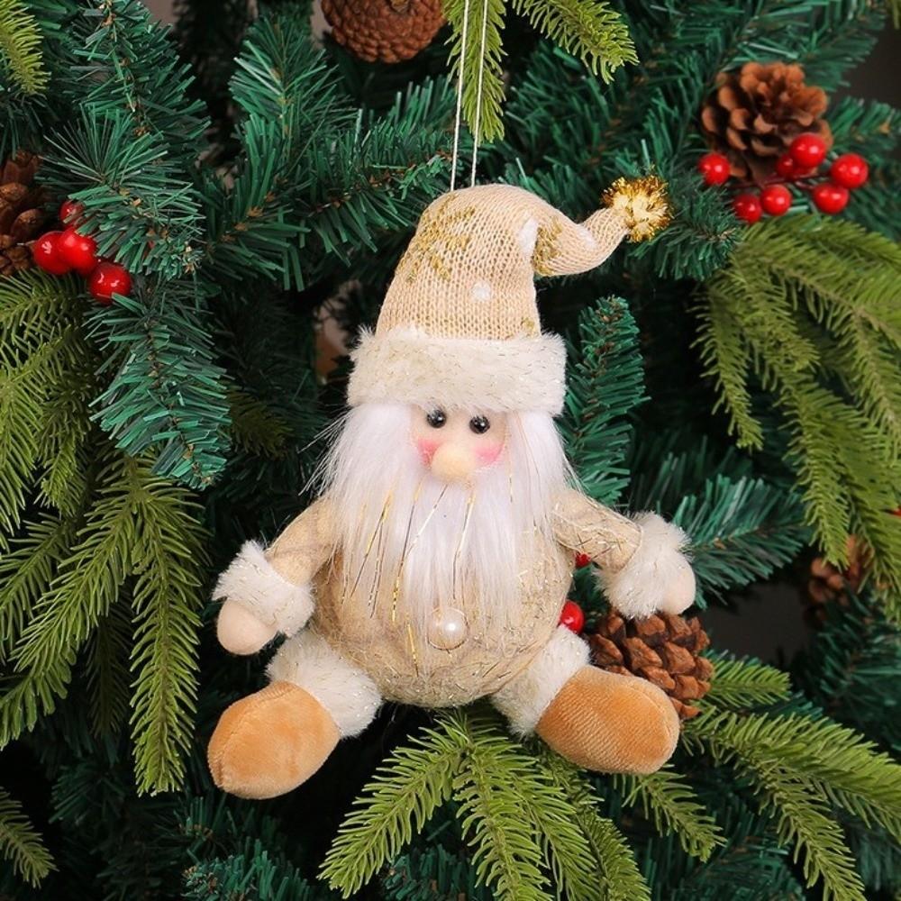 Snowman Christmas Tree Pendant Santa Claus Xmas Hanging Doll Plush Elk Ornament  Christmas Party