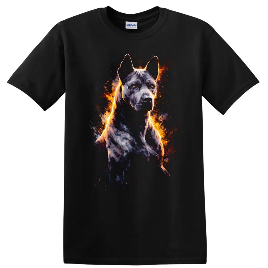 Dog Breed T Shirt Fierce Portrait of Powerful Dog Art Graphic Tee