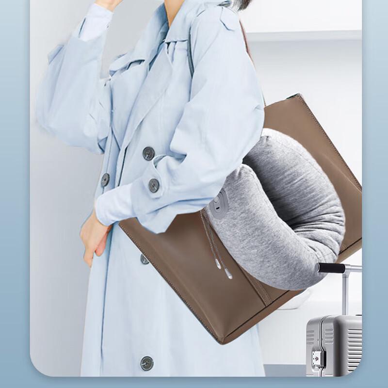 Hezheng Przenośna poduszka masująca kark w kształcie litery U z pianki memory