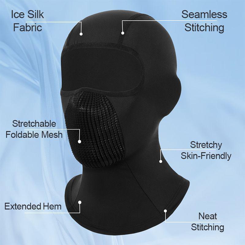 Motorrad- Sturmhaube Radfahren Atmungsaktiv Outdoor Helm-Inlay Sommer Sonnenschutz Kühlend Vollgesichts- Nackenschal Schnelltrocknend Sport
