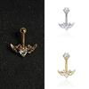 Minimalist Angel Wings Navel Piercing Ring Sexy Hypoallergenic Stainless Steel Belly Button Body Jewelry for Women