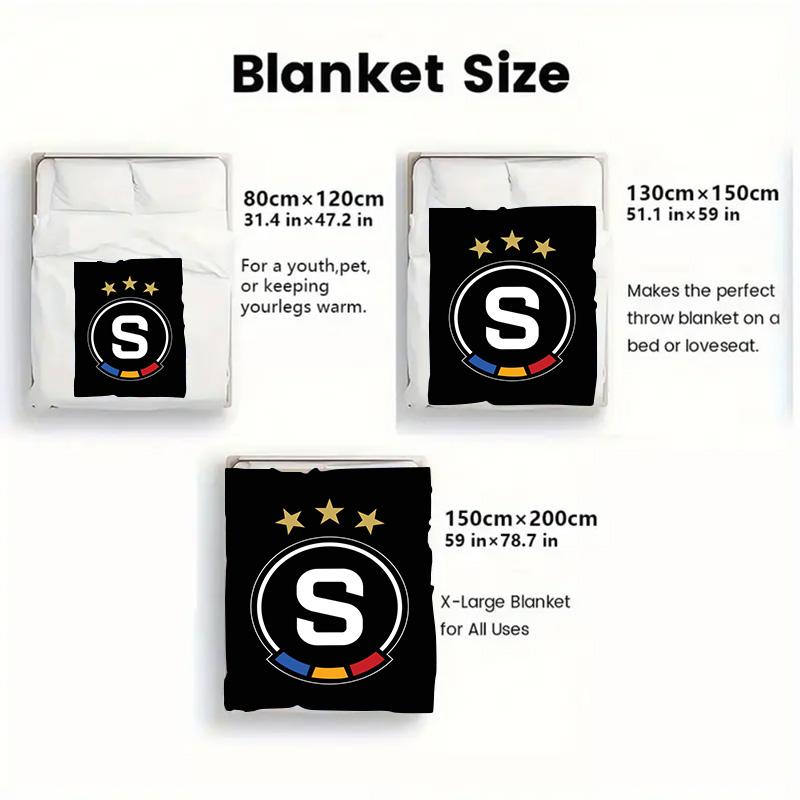 Sparta Praha 2D Flat Pattern Flannel Blanket, High quality All Seasons, Home Decor, Warmth and Comfort, Perfect for Christmas Gifts.