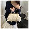 Elegant Rose Flower Evening Clutch Bag Women Fashion Chain Shoulder Bag Party Handbag Crossbody Purse