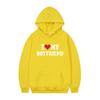 Herren Gothic Streetwear Kapuzenpullover Mit I LOVE MY BOYFRIEND Aufdruck Langarm Lockerer Schnitt