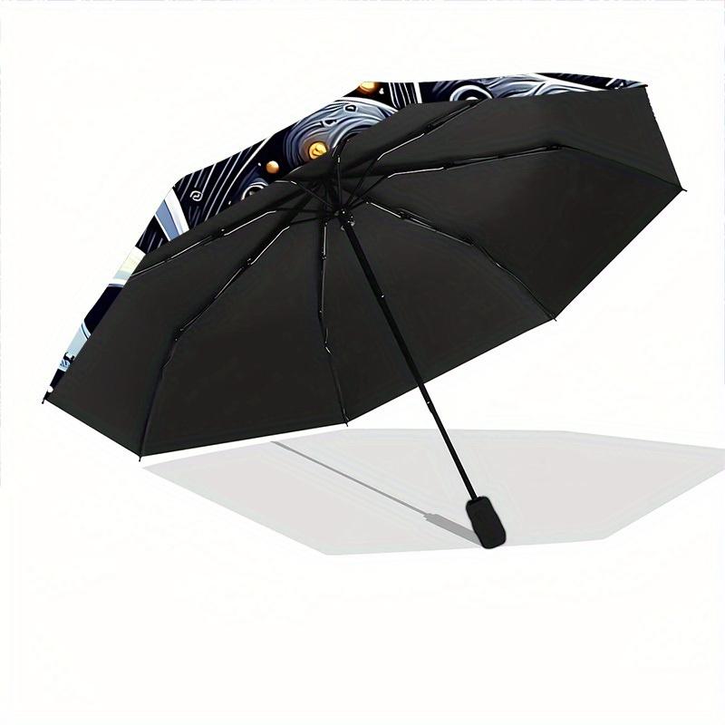 1pc Nightmare Before Christmas 8-Rib Automatic Folding Umbrella, Portable & Foldable, All-Season Portable Umbrella for Women & Men y250726008