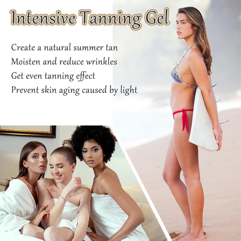 Luxurious Intensive Tanning Gel, Natural Tanning Accelerator Gel, Brown Tanning Gel For Sunbeds And Outdoor Tanning,30ml