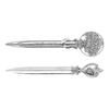 2 Pcs Letter Opener Silvery Vintage Style Decorative Practical Portable Zinc Alloy Envelope Letter Knife for Office